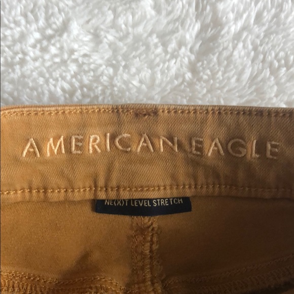 American Eagle Mustard Colored Hi-Rise Jeggings - Picture 4 of 7